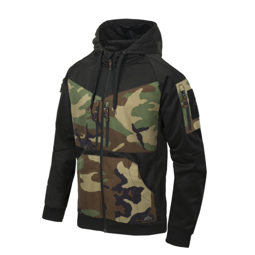 ROGUE Hoodie (FullZip) - Black / US Woodland